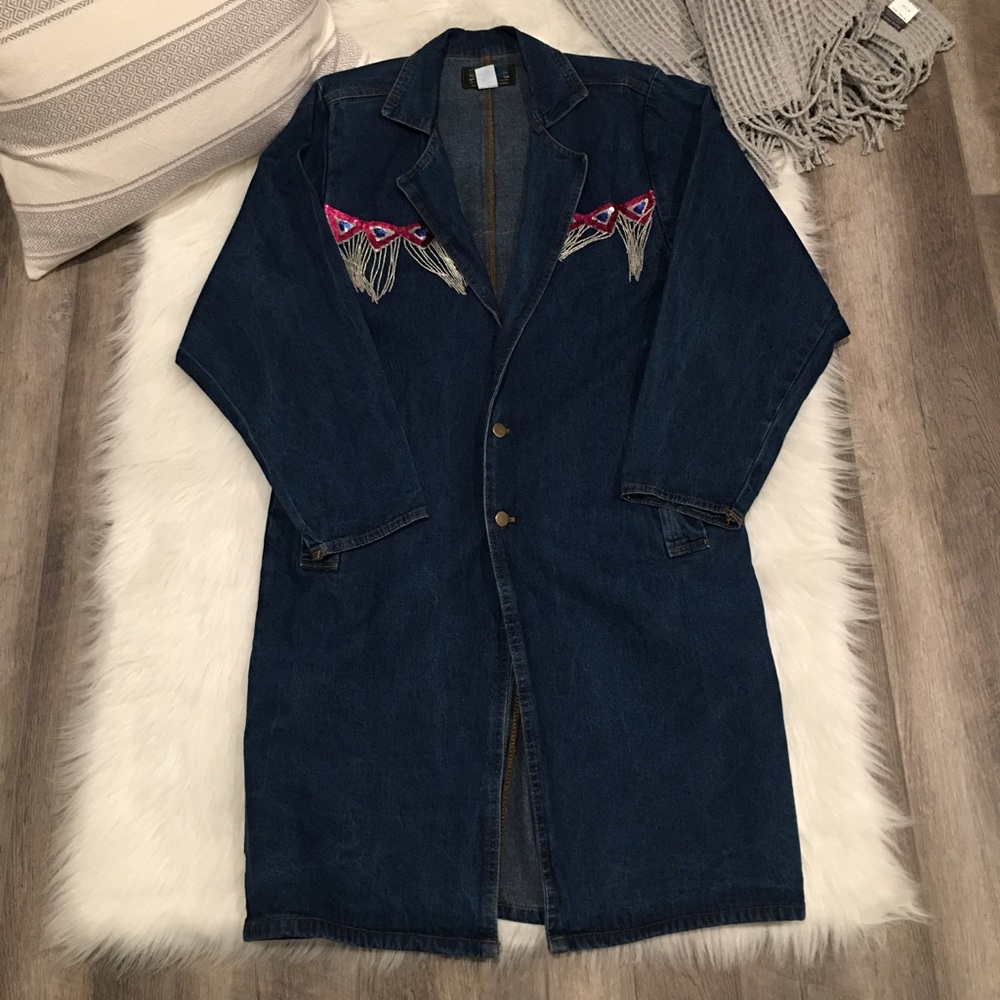 SouthWest Sewing Blues Long Rodeo Denim Duster